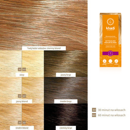 Henna do włosów Khadi – Średni Blond