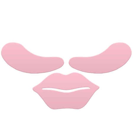 Zestaw wielorazowych silikonowych płatków pod oczy i maski na usta