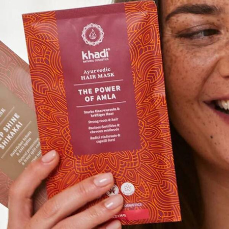 Khadi Maska do włosów Amla - 50 g | Wzmacnianie i objętość dla każdego rodzaju włosów