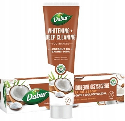 Wybielająca pasta do zębów z olejem kokosowym i sodą oczyszczoną Dabur