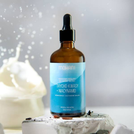 Równoważący peeling trycho-kwasy + niacynamid do skóry głowy Mohani 100ml
