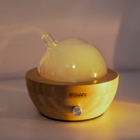 Nebulizator - dyfuzor olejków eterycznych Mohani - bambus, szklana kula