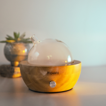 Nebulizator - dyfuzor olejków eterycznych Mohani - bambus, szklana kula