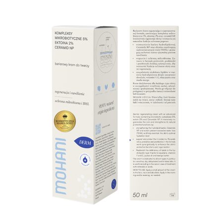 Regenerujący krem barierowy z ektoiną 2%, kompleksem mikrobiotycznym 5% i ceramidem NP