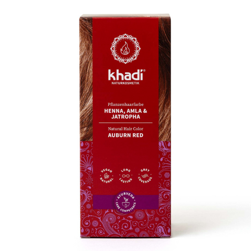 Henna do włosów Khadi – Naturalna z Amlą i Jatrophą