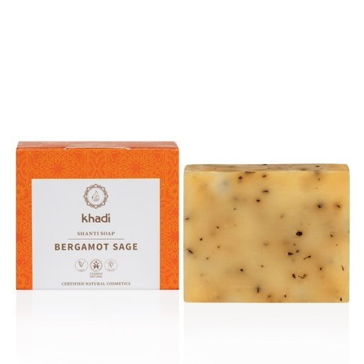 Naturalne mydło Khadi Shanti Soap - Bergamotka i szałwia