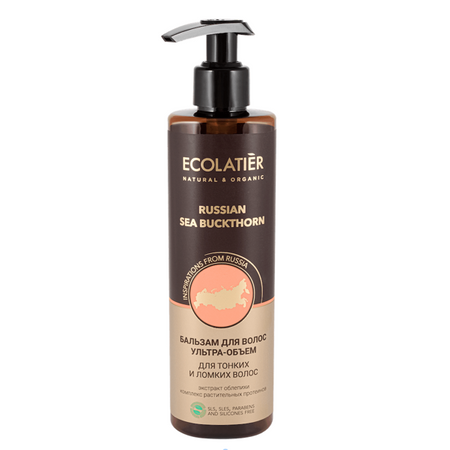 Balsam do włosów ultra objętość do włosów cienkich Russian Sea Buckthorn - Ecolatier