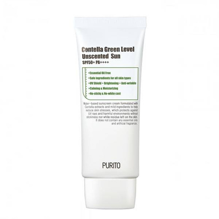 Bezzapachowy krem przeciwsłoneczny Purito - Centella Green Level Unscented Sun SPF50+ PA++++