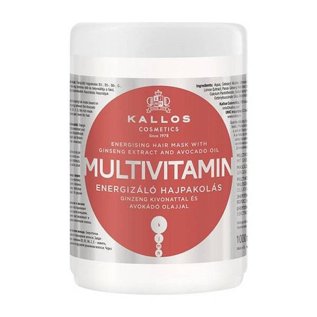 Energetyzująca maska do włosów Kallos - Multivitamin 1000 ml
