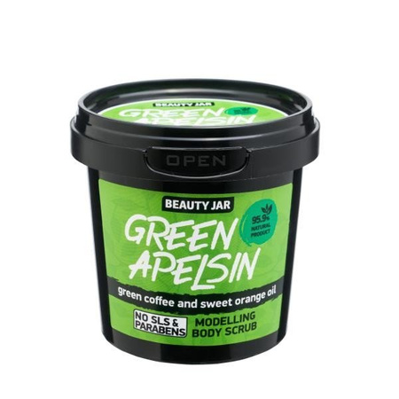 Modelujący scrub do ciała z zieloną kawą Beauty Jar - Green Apelsin
