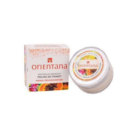 Naturalny kremowy peeling do twarzy Orientana – Papaja i żeń-szeń indyjski