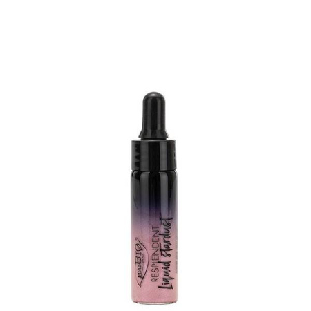 Naturalny rozświetlacz w płynie do twarzy i ciała Stardust PuroBio – 03 Cold Rose