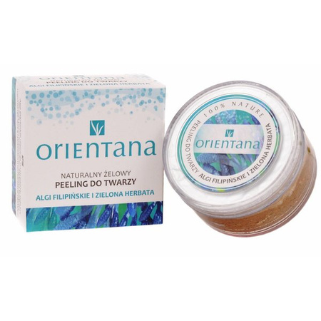 Naturalny żelowy peeling do twarzy Orientana – Algi filipińskie i zielona herbata - data ważności 30.11.2022