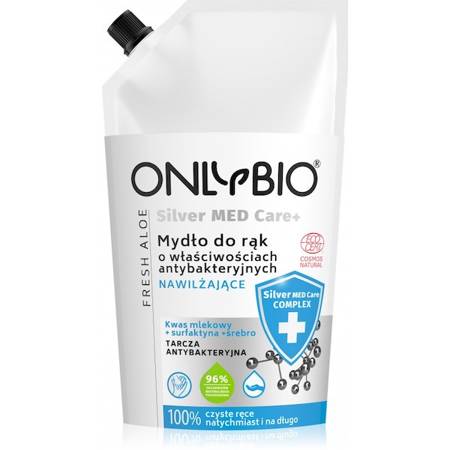 Nawilżające mydło do rąk o właściwościach antybakteryjnych OnlyBio – Silver Med Care+ - opakowanie uzupełniające REFILL