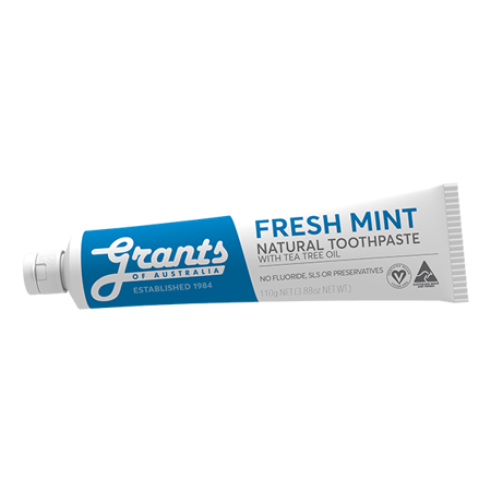 Odświeżająca, naturalna pasta do zębów Grants of Australia- bez fluoru, o smaku mięty