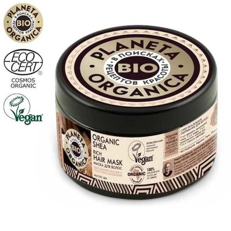 Odżywcza maska do włosów z masłem shea Planeta Organica - Organic Shea