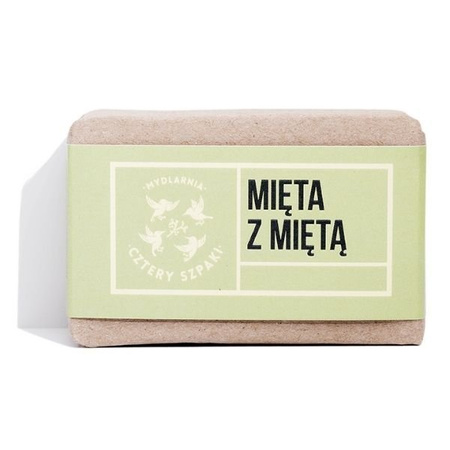 Orzeźwiające mydło naturalne Cztery Szpaki - Mięta z Miętą