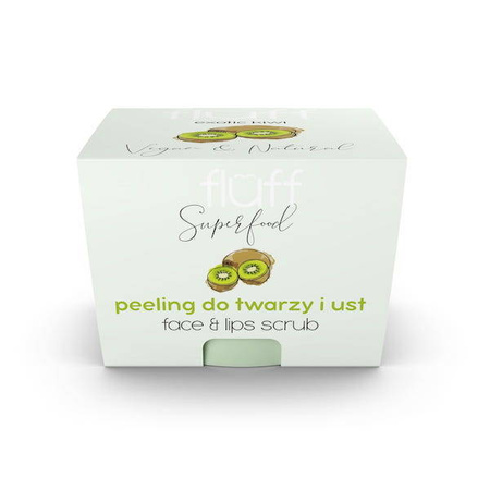 Peeling do twarzy i ust Fluff - Kiwi