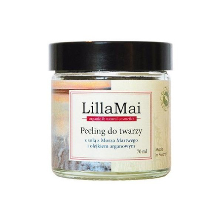 Peeling do twarzy z solą z Morza Martwego i olejkiem arganowym LillaMai