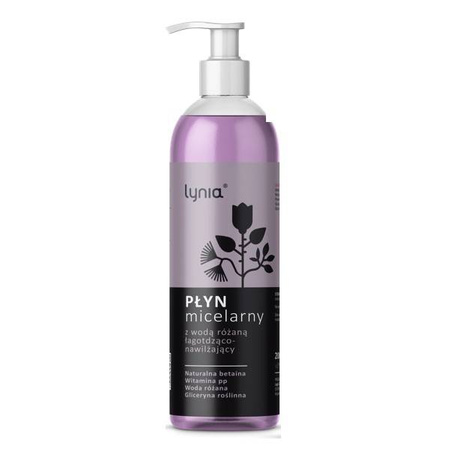 Płyn micelarny z wodą różaną i naturalną betainą Lynia