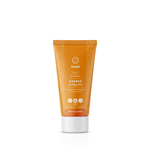 Rewitalizujący szampon do włosów Khadi – Pomarańcza 30 ml
