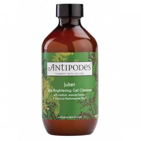 Rozjaśniający żel do mycia twarzy Juliet Antipodes – kiwi i miód manuka