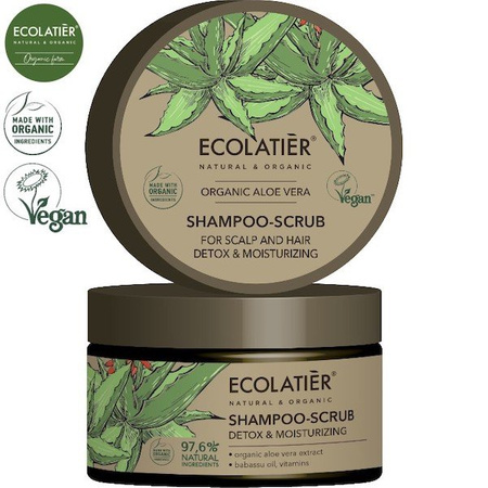 Szampon-peeling do skóry głowy i włosów Aloe Vera Nawilżający Detoks