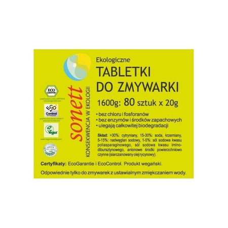 Tabletki do zmywarki Sonett – 80 sztuk