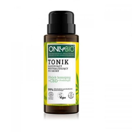 Tonik łagodząco-neutralizujący PH skóry wrażliwej Olejek konopny + CBD + Prebiotyki 300ml