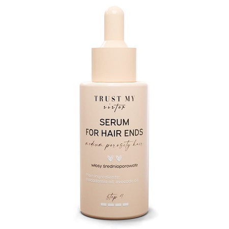 Wygładzające serum do włosów średnioporowatych Trust My Sister